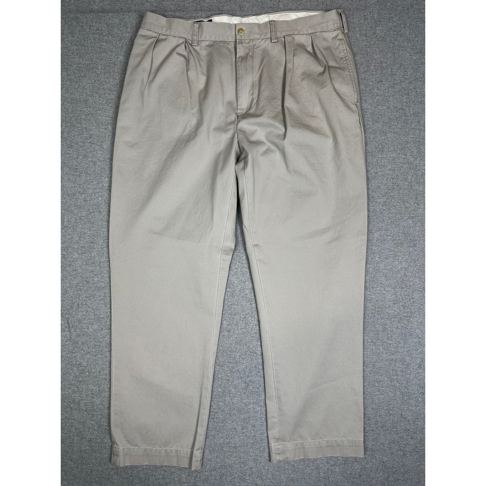 Polo Ralph Lauren Ethan Pant 38x30 Tan Khaki Double Pleat Chino Trousers Cotton